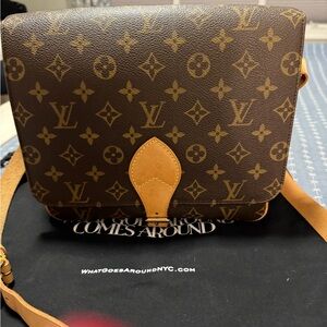 Louis Vuitton Brown and Tan Monogram Shoulder Bag